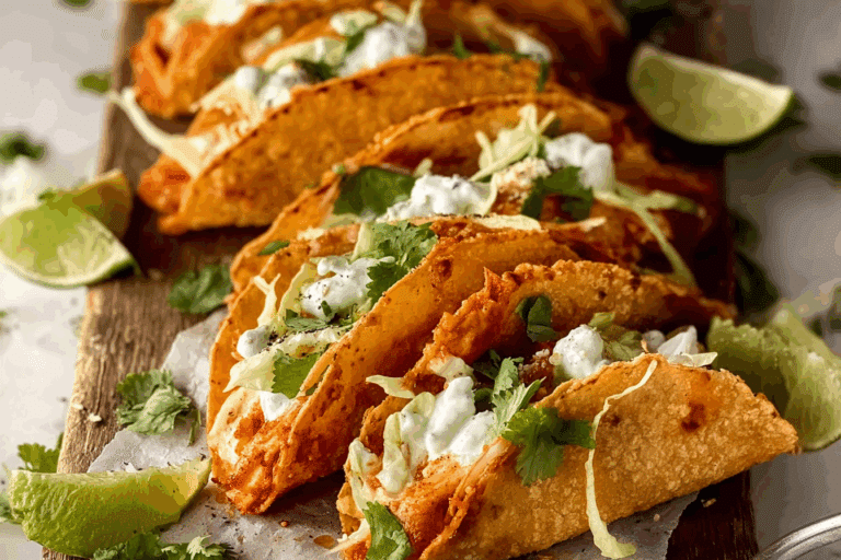 Buffalo Chicken Crispy Tacos