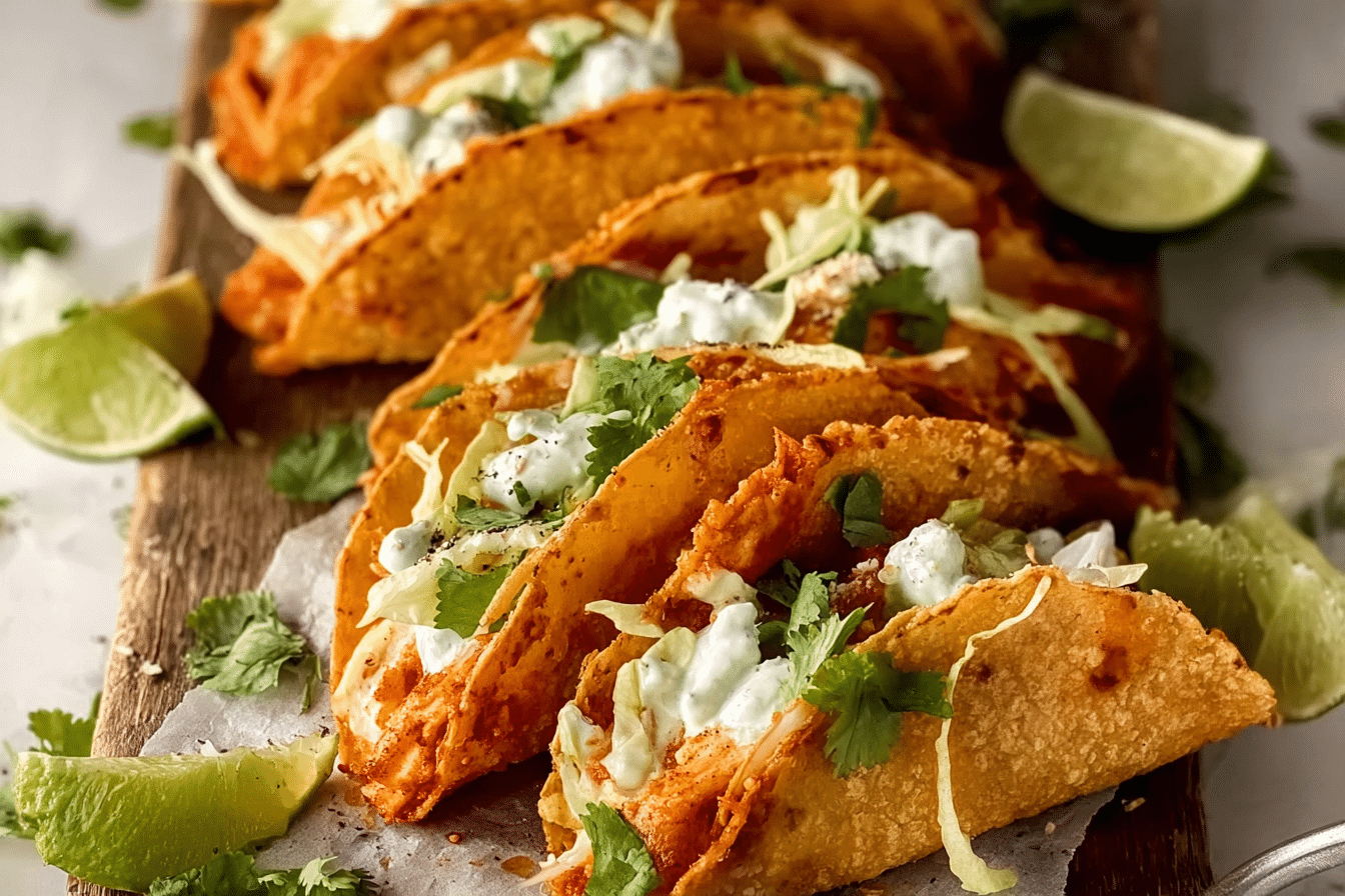 Buffalo Chicken Crispy Tacos