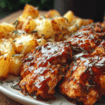 High Protein Honey BBQ Chicken & Crispy Potatoes