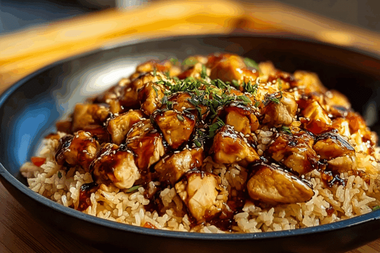 One-Skillet Honey BBQ Chicken & Rice