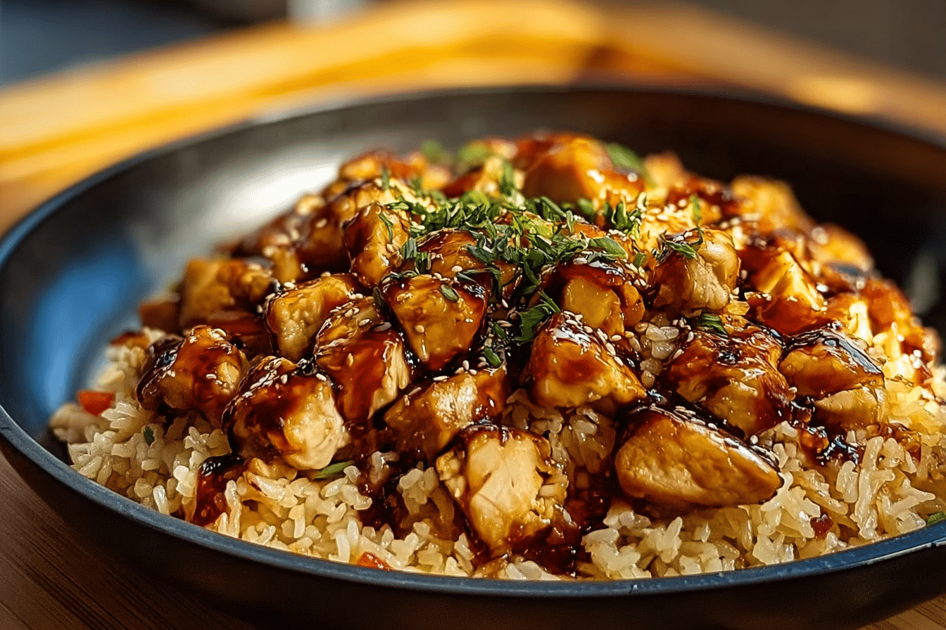 One-Skillet Honey BBQ Chicken & Rice