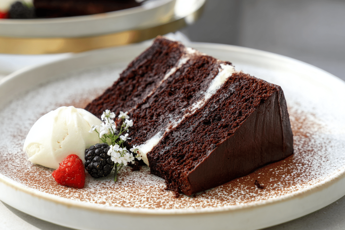 Chocolate Blackberry Layer Cake