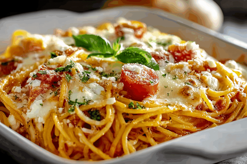Baked Cream Cheese Spaghetti