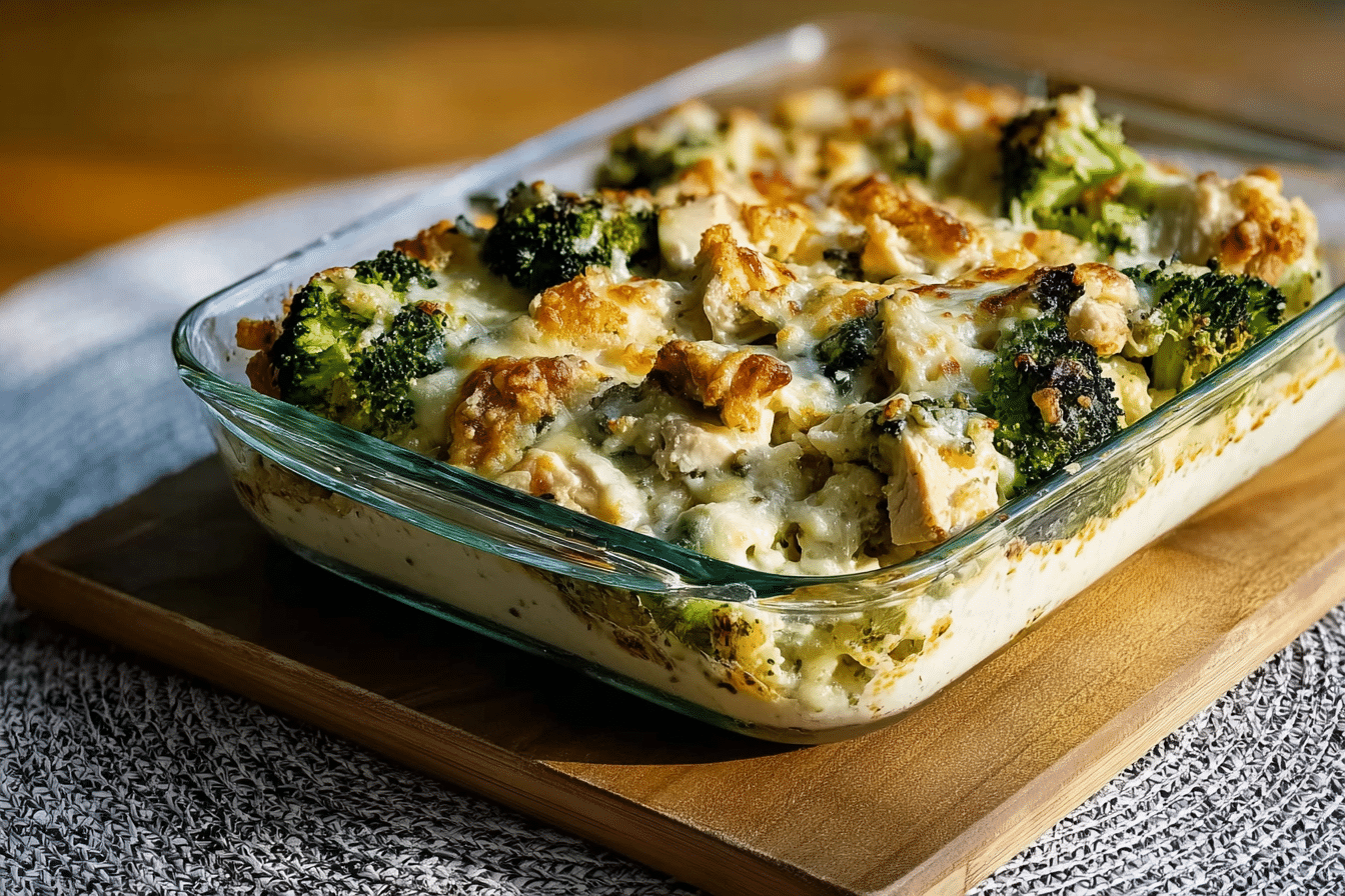 Chicken & Broccoli Alfredo Bake