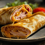 Air Fryer Chicken Ham & Cheese Wraps