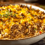 Cheesy Hamburger Rice Casserole