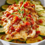 Mediterranean Chicken Zucchini Bake