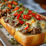 Cheesesteak-Stuffed Garlic Bread