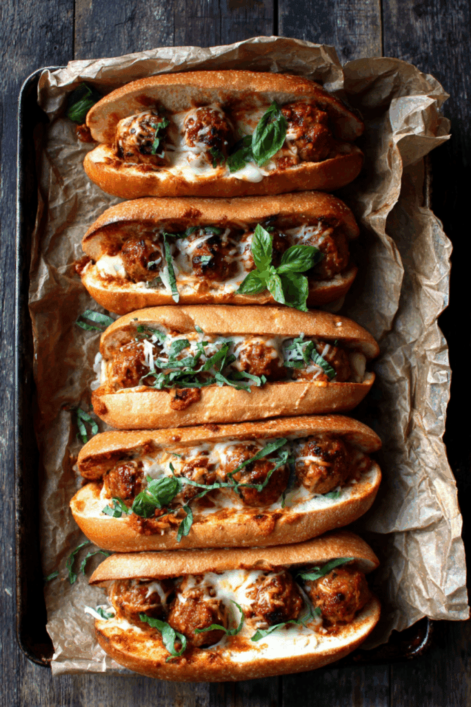 Creamy Chipotle Meatball Subs