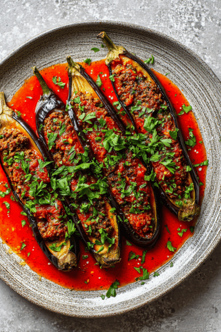 Karniyarik (Stuffed Aubergines)