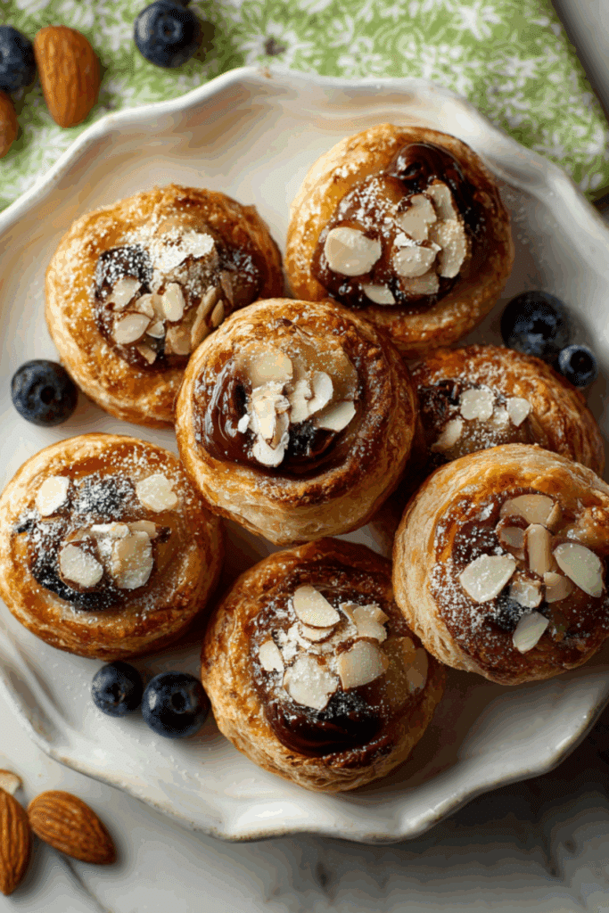 Blueberry Banana and Nutella Puffs