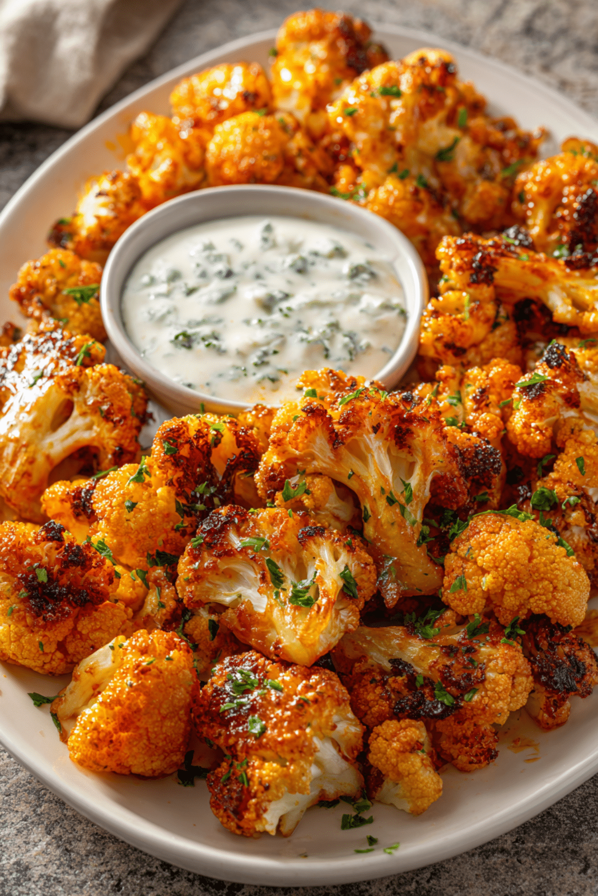 Crispy Buffalo Wings with Blue Cheese Ranch