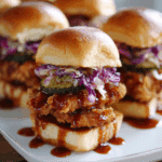 Cheesy Honey Sriracha Chicken Sliders