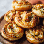 Cheesy Pesto Tomato Puffs