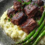 Parmesan Steak Bites with Roasted Garlic