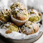 Pistachio White Chocolate Matcha Muffins