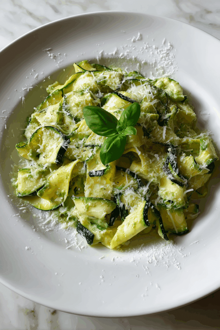 Courgette and Cottage Cheese Pasta