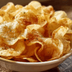 Crispy Homemade Potato Chips with a Sweet and Salty Honey Butter Glaze