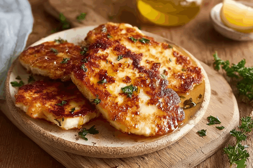 Hot Honey Halloumi Schnitzel