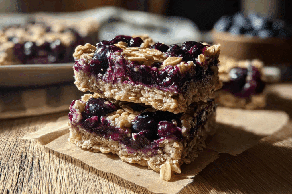 No Bake Blueberry Oat Bars