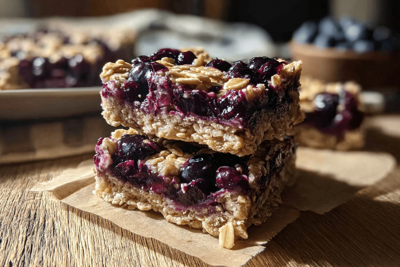 No Bake Blueberry Oat Bars