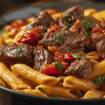 One Pot Zesty Steak Pasta