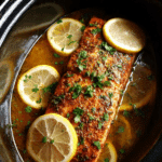 Delicious Baked Salmon with Garlic and Herbs Crockpot