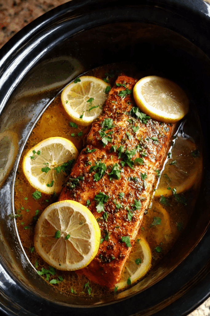 Delicious Baked Salmon with Garlic and Herbs Crockpot