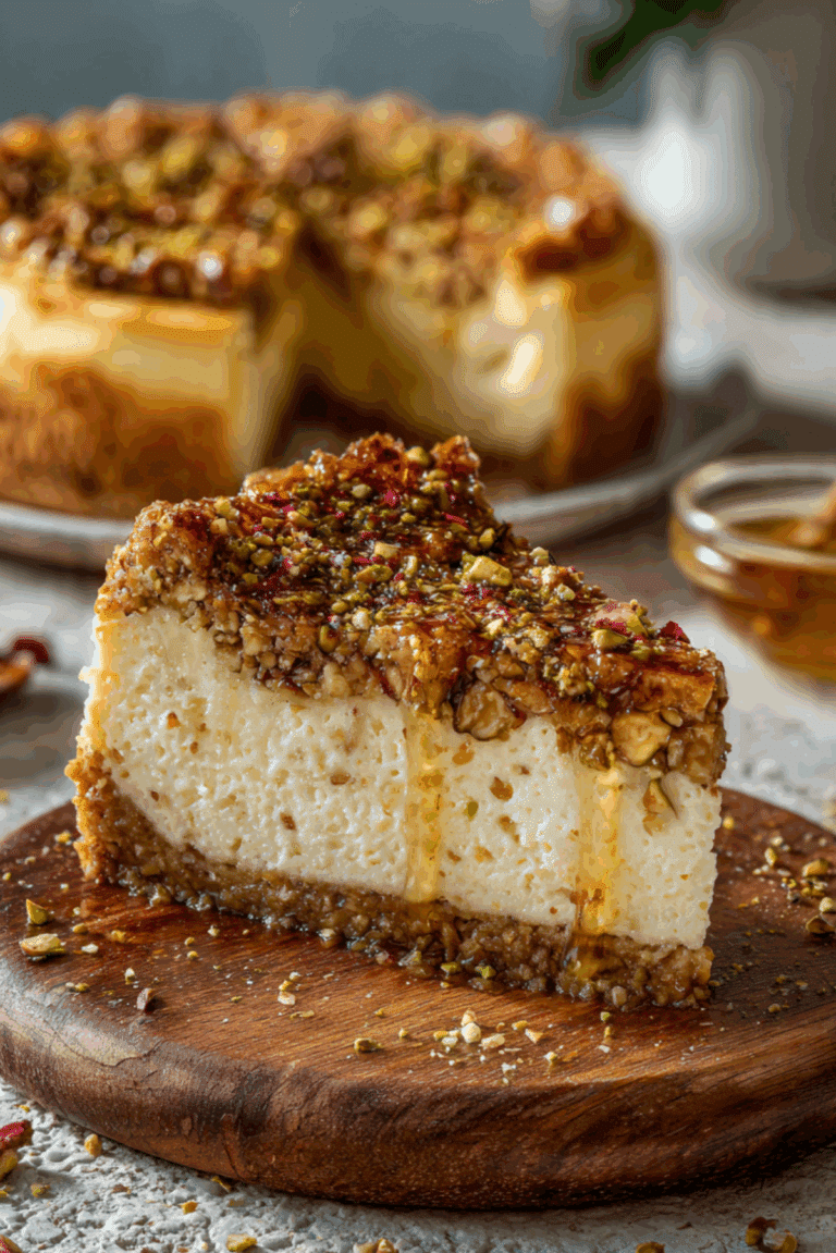 Baklava Cheesecake Slice
