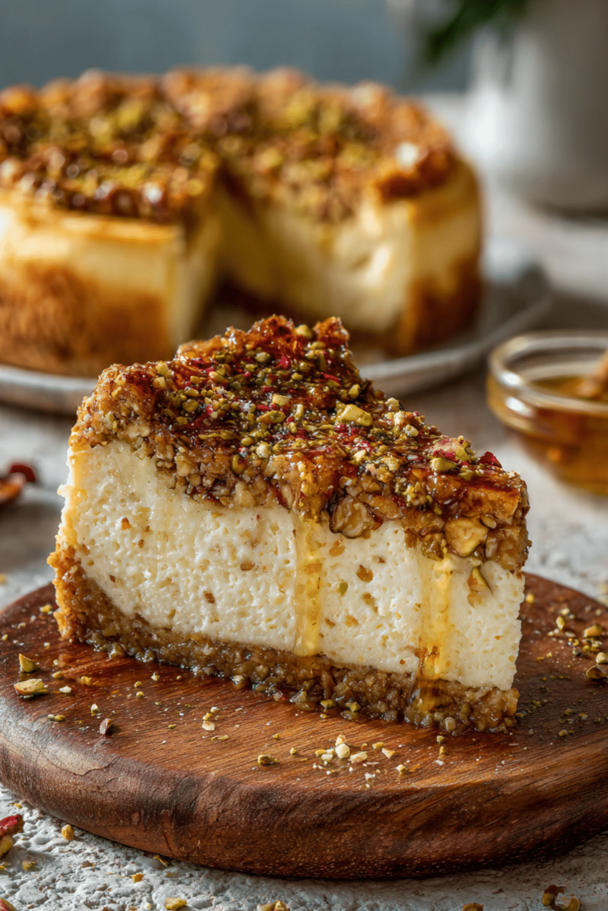 Baklava Cheesecake Slice