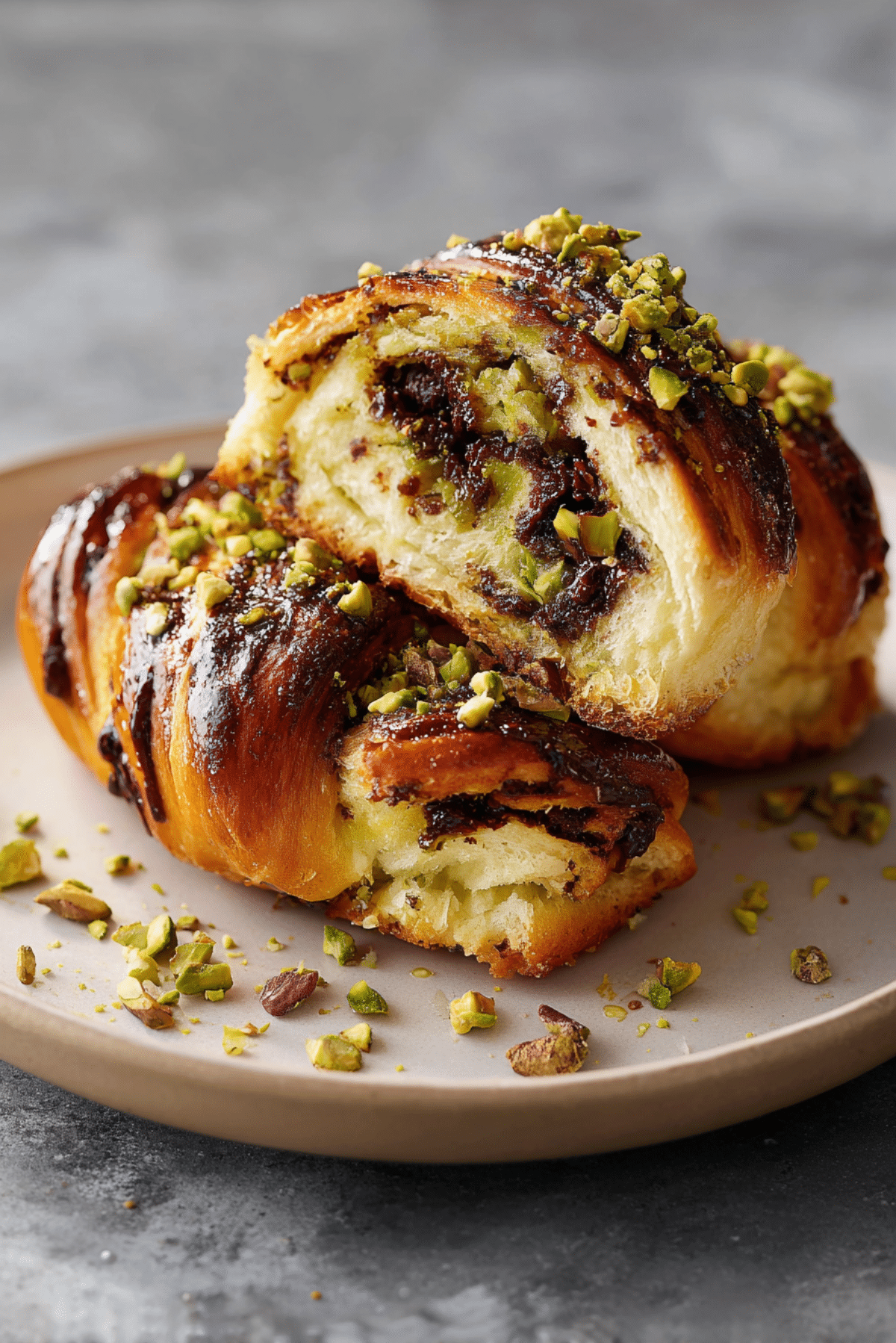 Chocolate Pistachio Twisted Brioche
