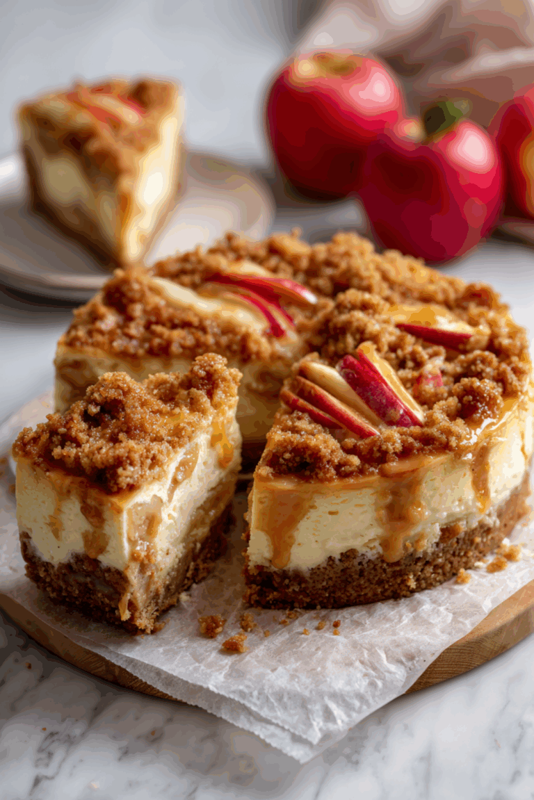 Apple Crumble Cheesecake