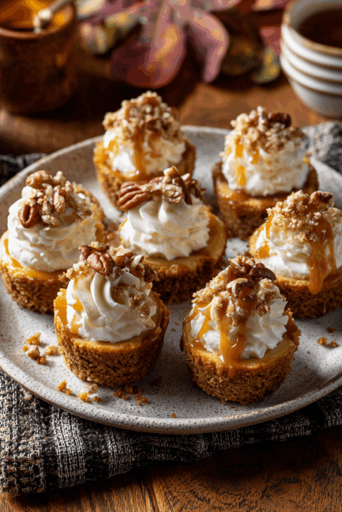 Mini Pumpkin Cheesecake Bites