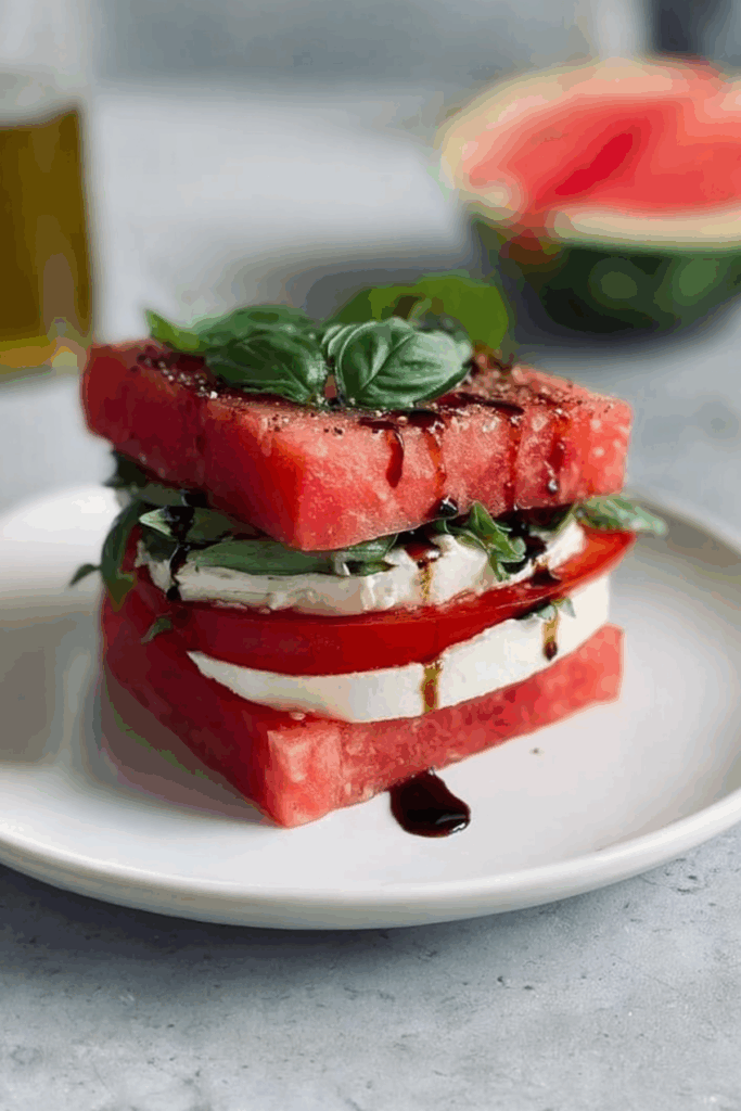 Viral Watermelon Caprese Sandwich