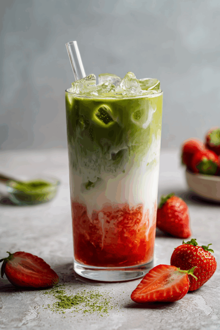 Strawberry Matcha Latte