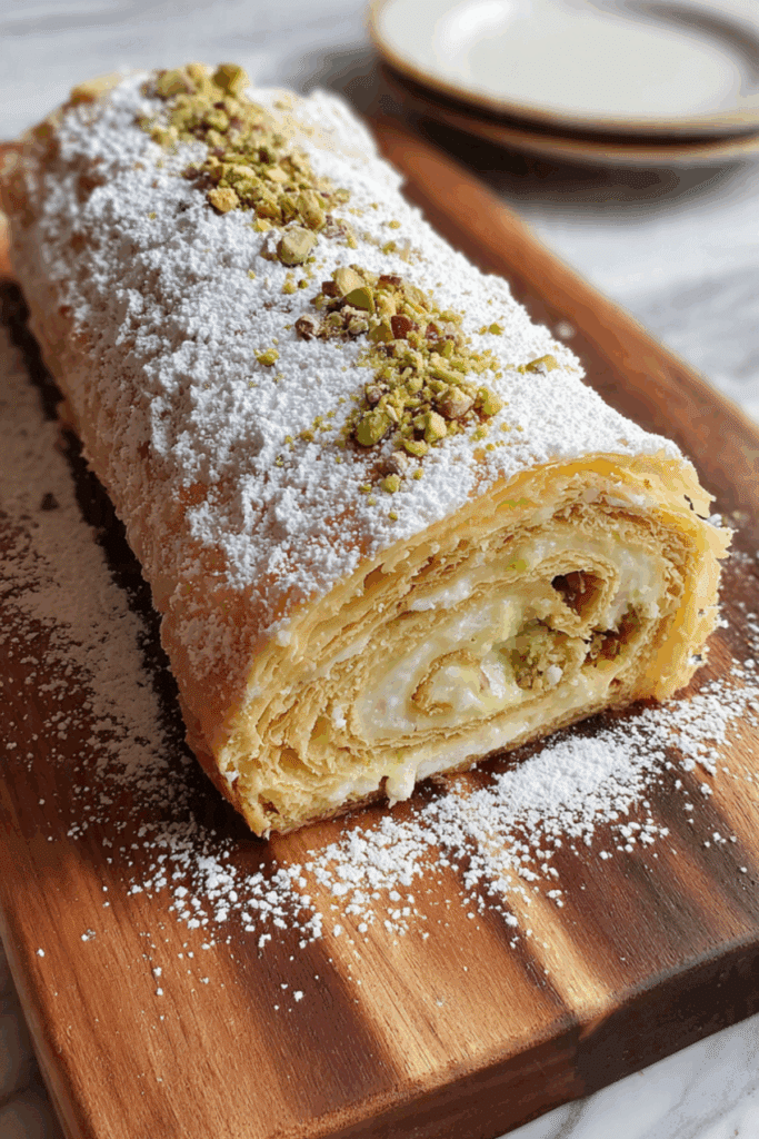Custard Baklava Roll