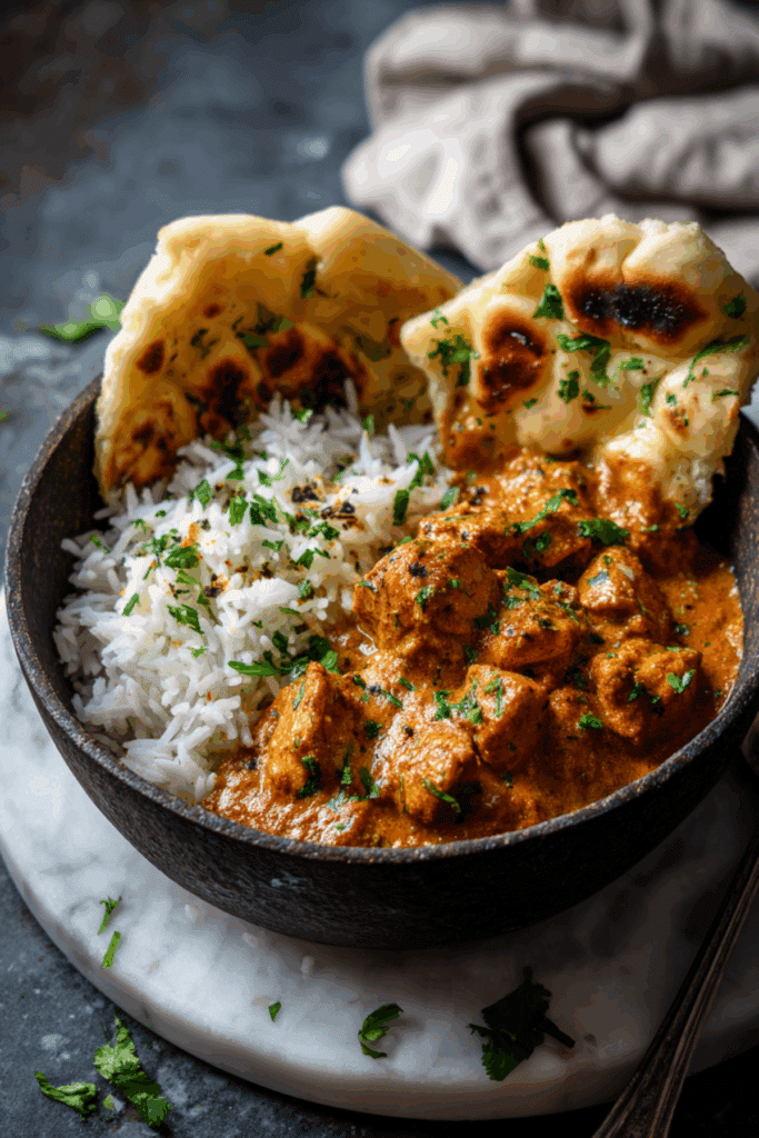 Chicken Tikka Masala with Garlic Naan