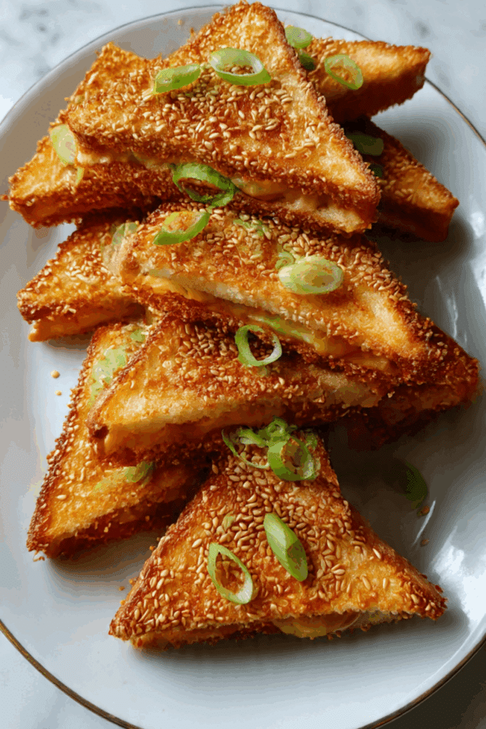 Sesame Crusted Prawn Toast Sliders