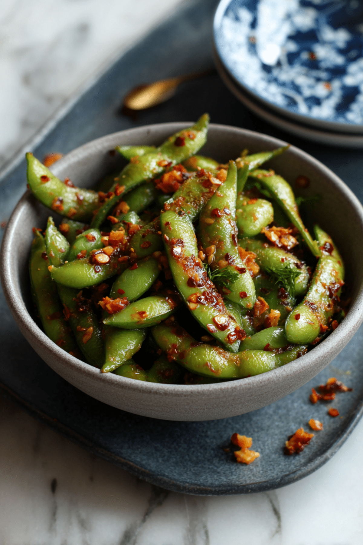 Chili Garlic Edamame
