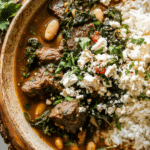 Persian Inspired Herb and Beef Stew with Rice