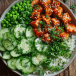 Crispy Rice Salad with Gochujang Salmon & Sesame Dressing