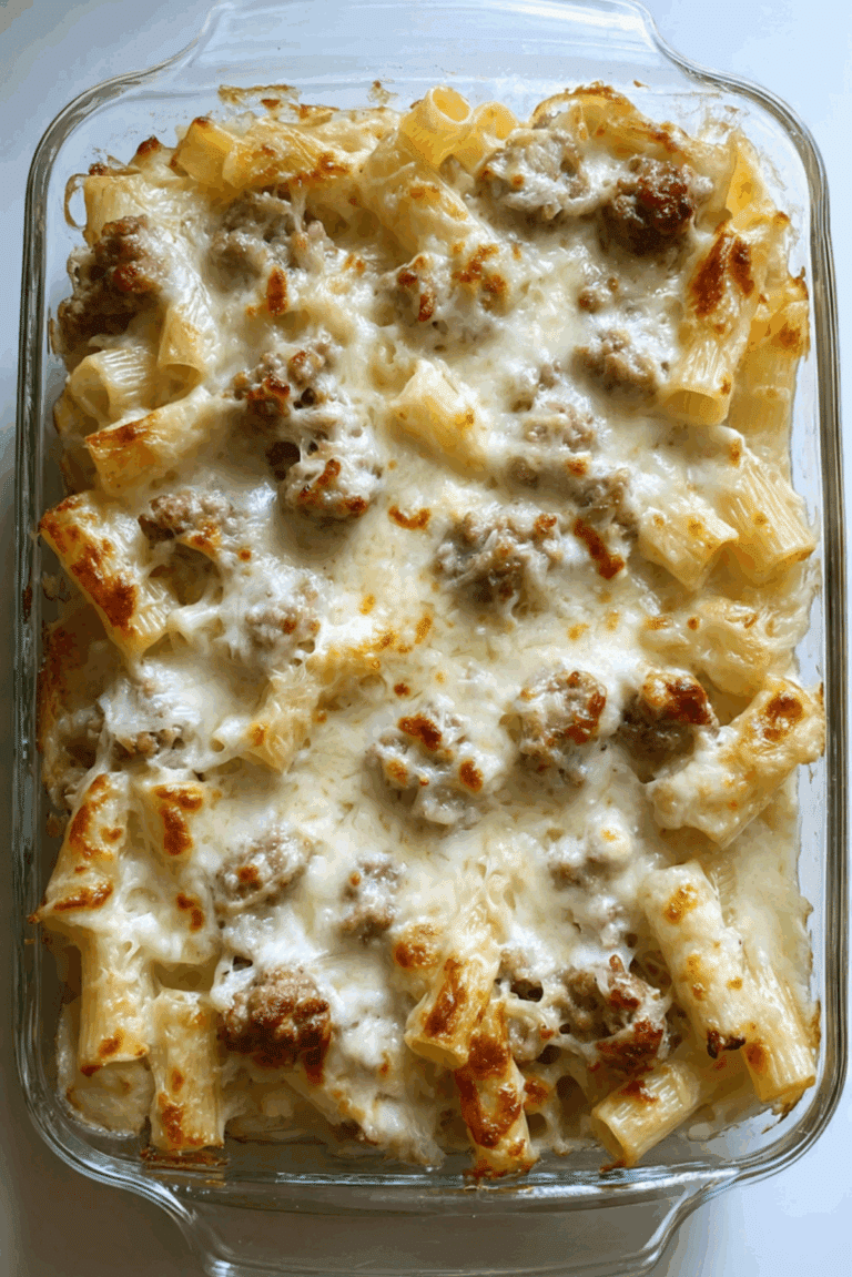 Sausage Alfredo Bake