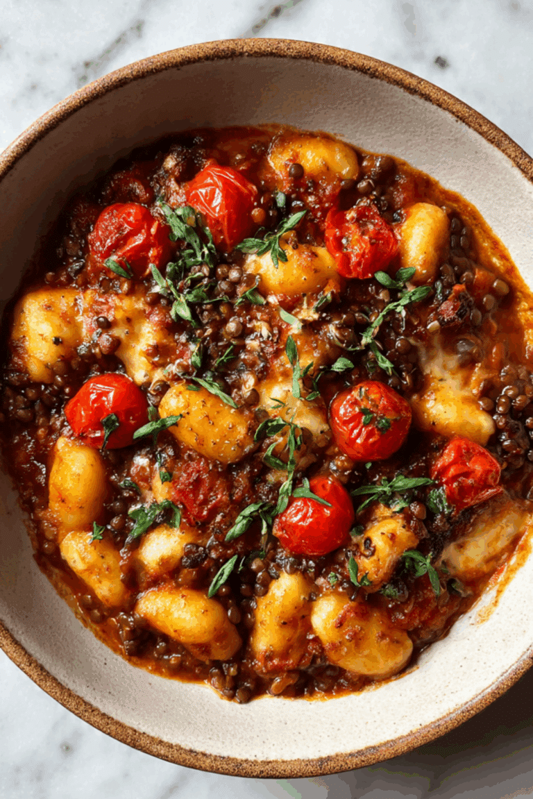 One-Pan Tomato & Gnocchi Bake