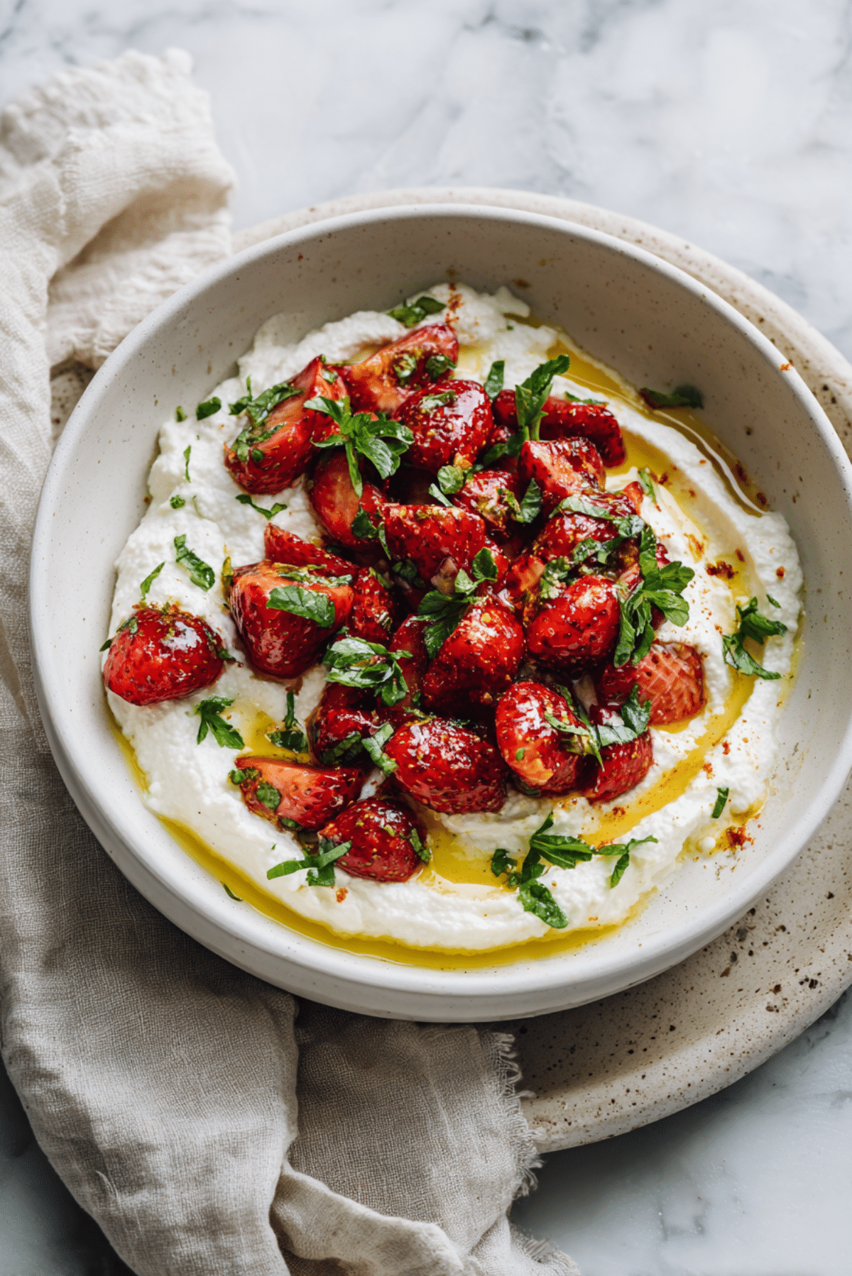 Whipped Feta with Roasted Strawberries