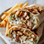 Chicken Shawarma with Garlic Sauce & Fries