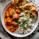Butter Chicken and Garlic Naan