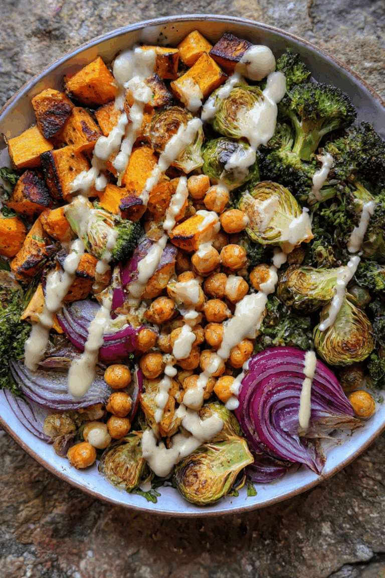 Roasted Veg Chickpea Salad