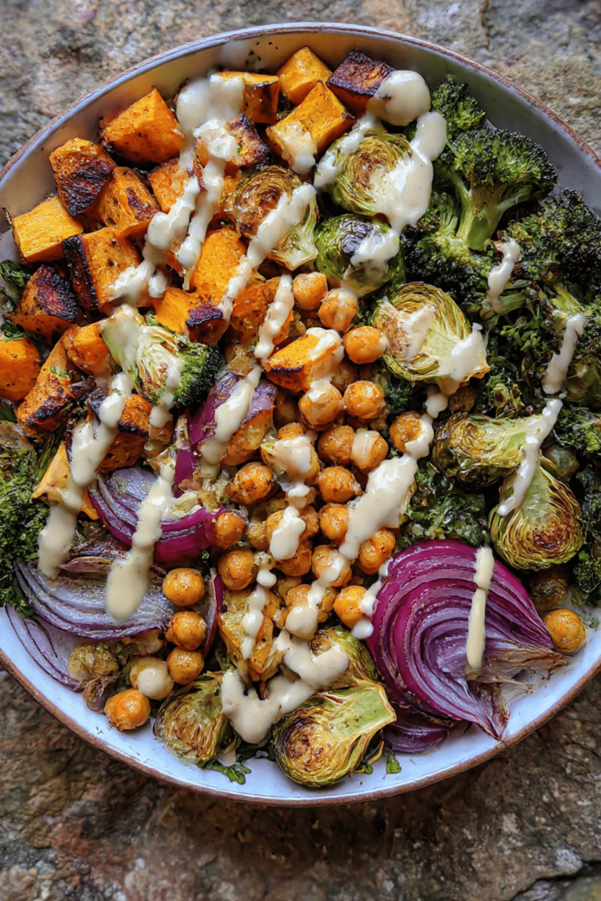 Roasted Veg Chickpea Salad