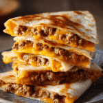 Cheesy Ground Beef Quesadillas
