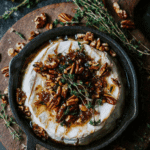 Baked Brie with Fig Jam and Maple Pecans